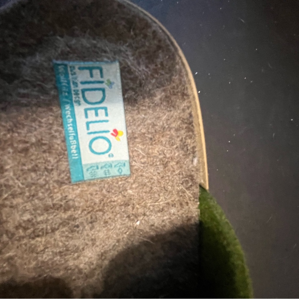 Fidelio Green and Gray Women's Mules - Picture 5 of 7